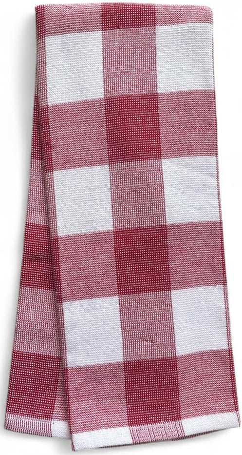 Farmhouse Kitchen towels/Hand Towels, 6 Pack Large 100% Ring-Spun Cotton with Hanging Loop, 430 GSM Soft & Ultra Absorbent, Machine Washable 16 x 28 inches.