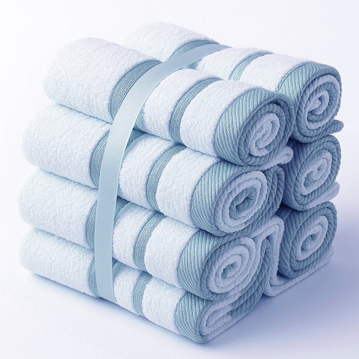 Washcloths, 12 Pack, 100% Ring-Spun Cotton Wash Cloths for Body and Face, Design to exfoliate Your Hands, Extra Soft and Absorbent Machine Washable Size: 12 x 12 Inch.