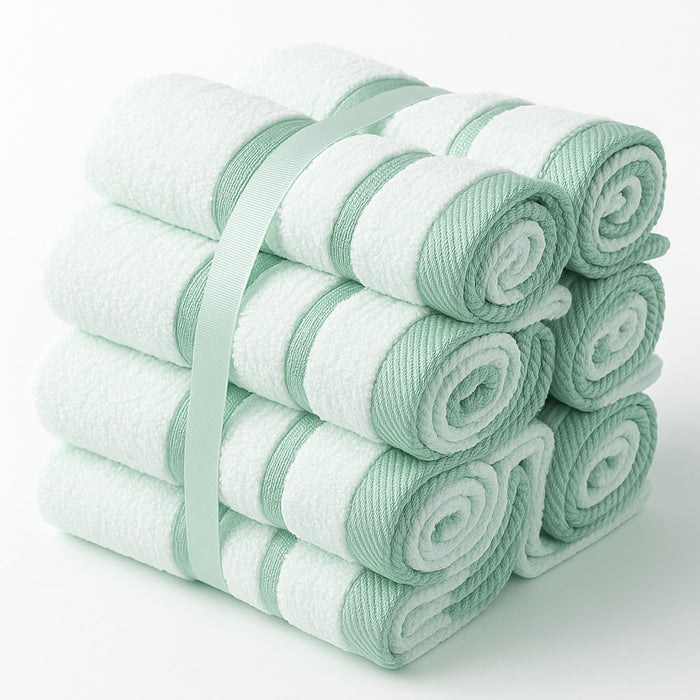 Washcloths, 12 Pack, 100% Ring-Spun Cotton Wash Cloths for Body and Face, Design to exfoliate Your Hands, Extra Soft and Absorbent Machine Washable Size: 12 x 12 Inch.