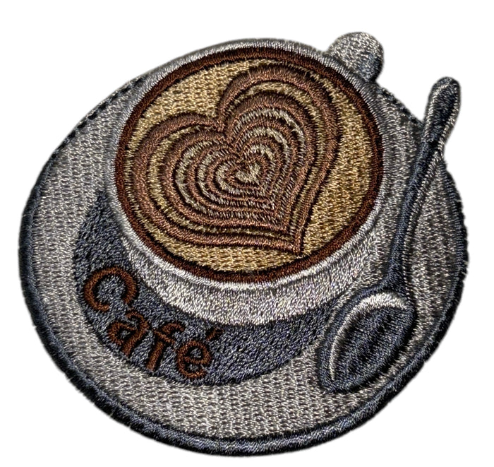 Two pcs, Café Embroidery Heart and Plain Cotton Terry Kitchen Towel, Super Absorbent, Heavy Duty, Great for Kitchen, or Household Size: 15” x 25”.