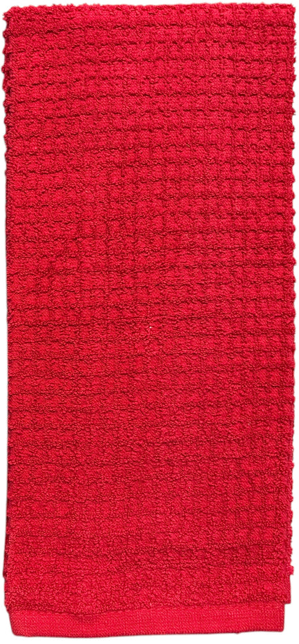 Two pcs, Rooster Embroidery and Plain Terry Cotton Kitchen Towel, Super Absorbent, Heavy Duty, Great for Kitchen, or Household Size: 15” x 25”.