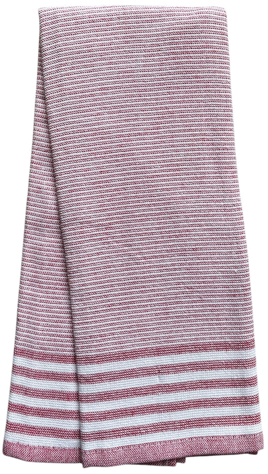 Stripes Kitchen Towels/Hand Towels, 6 Pack Large 100% Ring-Spun Cotton with Hanging Loop, 430 GSM Soft & Ultra Absorbent, Machine Washable 16 x 28 inches.