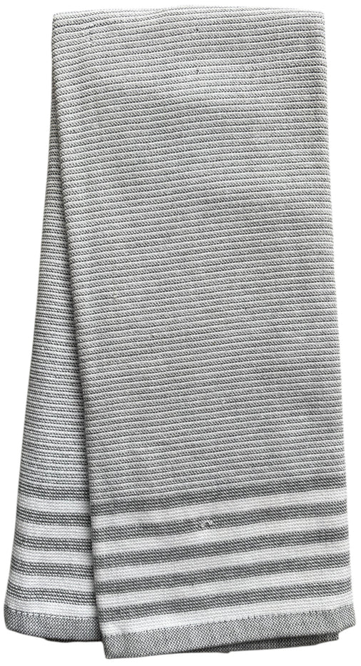 Stripes Kitchen Towels/Hand Towels, 6 Pack Large 100% Ring-Spun Cotton with Hanging Loop, 430 GSM Soft & Ultra Absorbent, Machine Washable 16 x 28 inches.