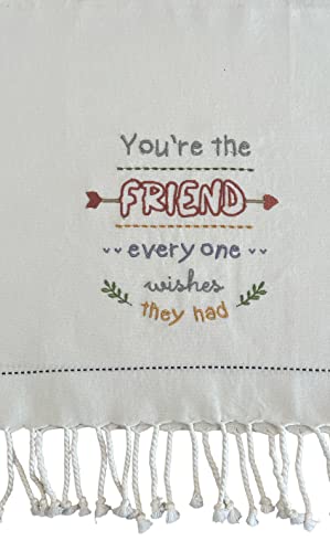 100% Cotton White Funny Quote You're Friend Every one Wishes They had Kitchen To