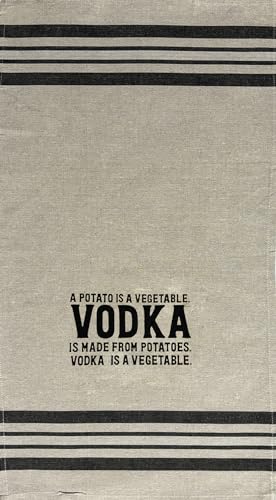 Set of 2 A Potato is A Vegetable. Vodka is Made from Potatoes. Vodka is Vegetable. Funny Flour Sack Kitchen Towels for Wedding, Baby Shower, Home Decor, Housewarming Size: 16 X 28 Inch.