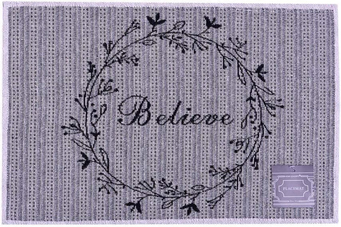 Set of 4, Believe Design Printed Tapestry placemats for Dining Table, Table mat