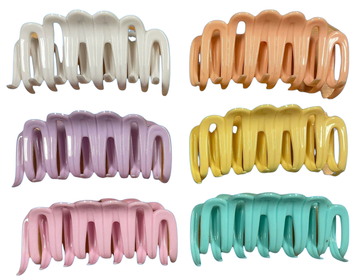 12 Pcs, Jumbo Plastic hair Clips 6 Inches Strong Hold Hair Claw Clips for Thick Hair