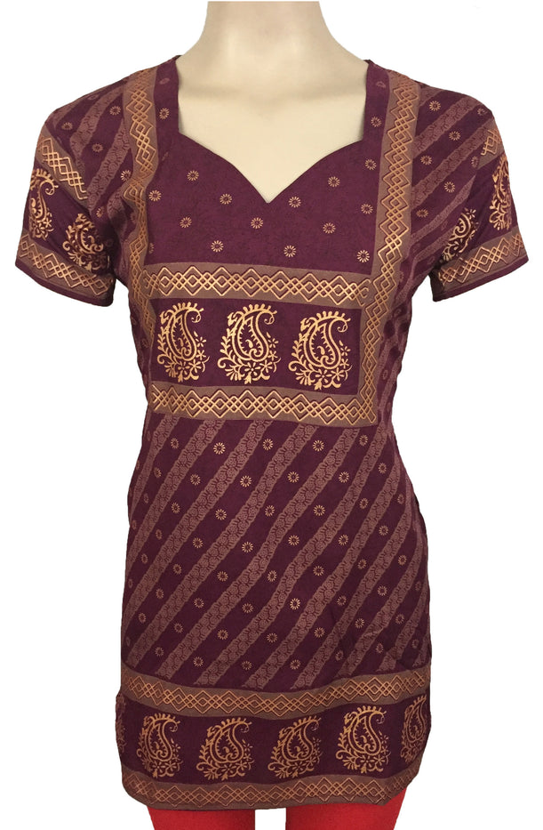 Tunic for Women Printed Crape Kurti V-Neck or Round Neck Short Sleeves Tunic Top Blouse. Mixed