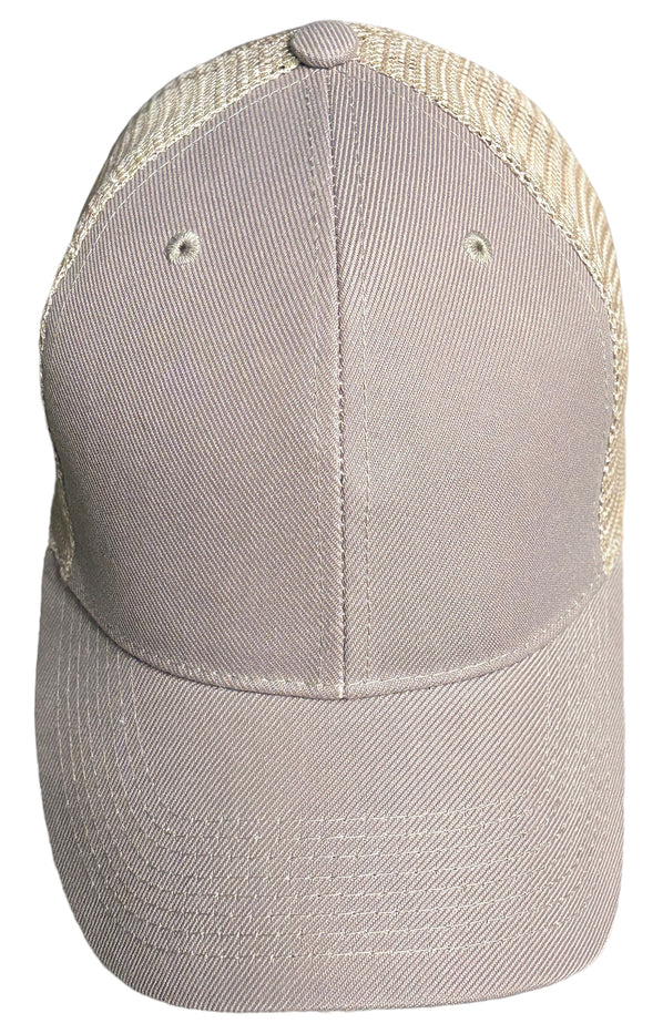 6 Panel Solid Plain Cotton Blend Mesh-Back Adjustable Velcro Unisex Light Weight Baseball trucker Cap Hat One Size Fits Most.