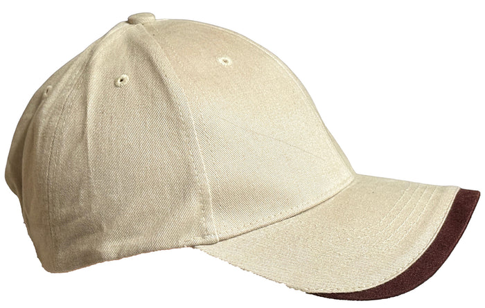 6 Panel Visor two-tone Cotton Adjustable Velcro Unisex Light Weight Baseball trucker Cap Hat One Size Fits Most.