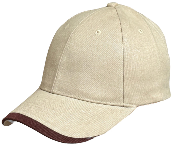 6 Panel Visor two-tone Cotton Adjustable Velcro Unisex Light Weight Baseball trucker Cap Hat One Size Fits Most.