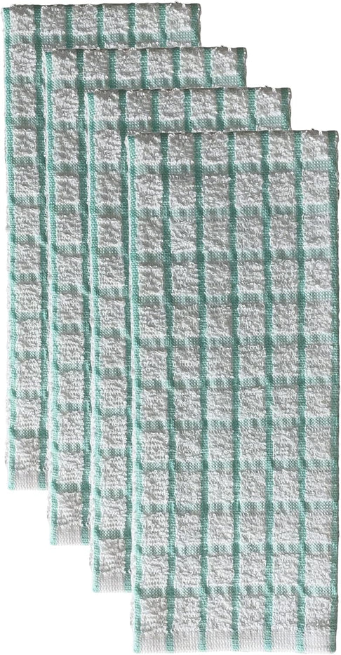 100% Cotton Window Panel Terry Kitchen Towel - 4 Kitchen Towels Size: 15 x 25 inch or 8 Pack Dishcloths 15" x 25" Soft, Ultra Absorbent, Machine Washable.