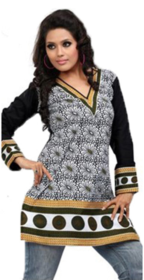 Tunic for Women 100% Cotton Short Kurti Long Sleeves Tunic tops – Cotton