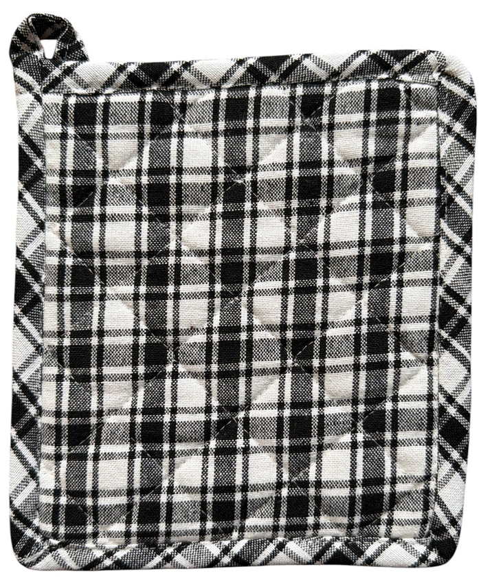 Buffalo Plaid 100% Cotton Non-Slip, Heat-Resistant Set of 6 Kitchen Linen Set, Includes 4 Kitchen Towels, Oven mitt, Pot Holder.