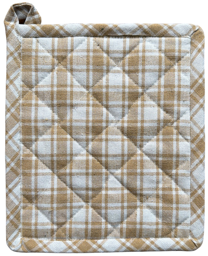 Buffalo Plaid 100% Cotton Non-Slip, Heat-Resistant Set of 6 Kitchen Linen Set, Includes 4 Kitchen Towels, Oven mitt, Pot Holder.
