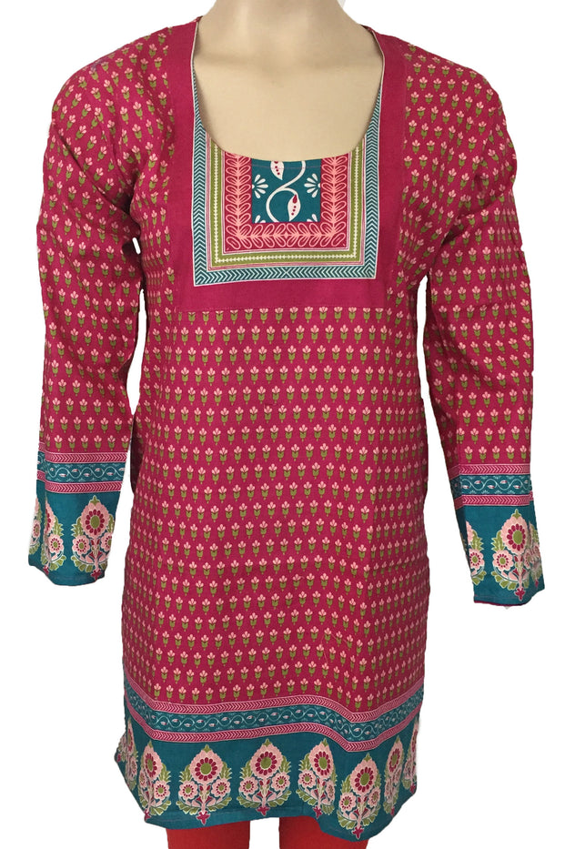 Tunic for Women 100% Cotton Short Kurti Long Sleeves Tunic tops – Cotton