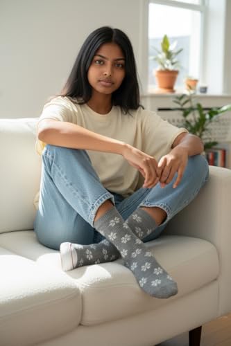 2 Pack Snow Design Women's Heated Sox Socks Thick Thermal Socks Keeps Feet Warmer Longer 2.3 TOG Heat Rating Size: 9-11..