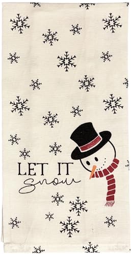 6 Pack Funny Christmas Kitchen Towels - Candy Canes, Hot Cocoa, Ho Ho Ho, Doxy Christmas, Merry Christmas, Let it Snow with Snowflax. Size: 15” x 25".