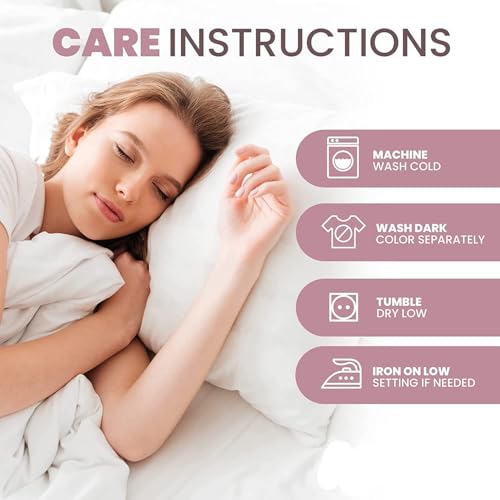 Set of 2: Polypropylene Pillow Protector with Zipper Pillow Encasement, Breathable, Waterproof, Proven to Protect Against Allergies and dust Mites,