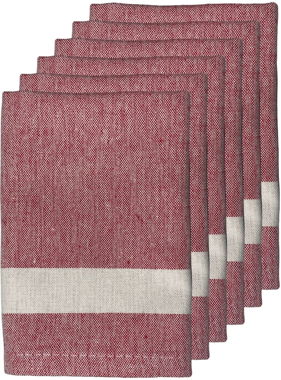 Dish Cloths 100% Cotton Sonoma Stripes Dishcloths for Washing Dishes, Set of 6 Quick Dry, Highly Absorbent, 12 x 12 Inch