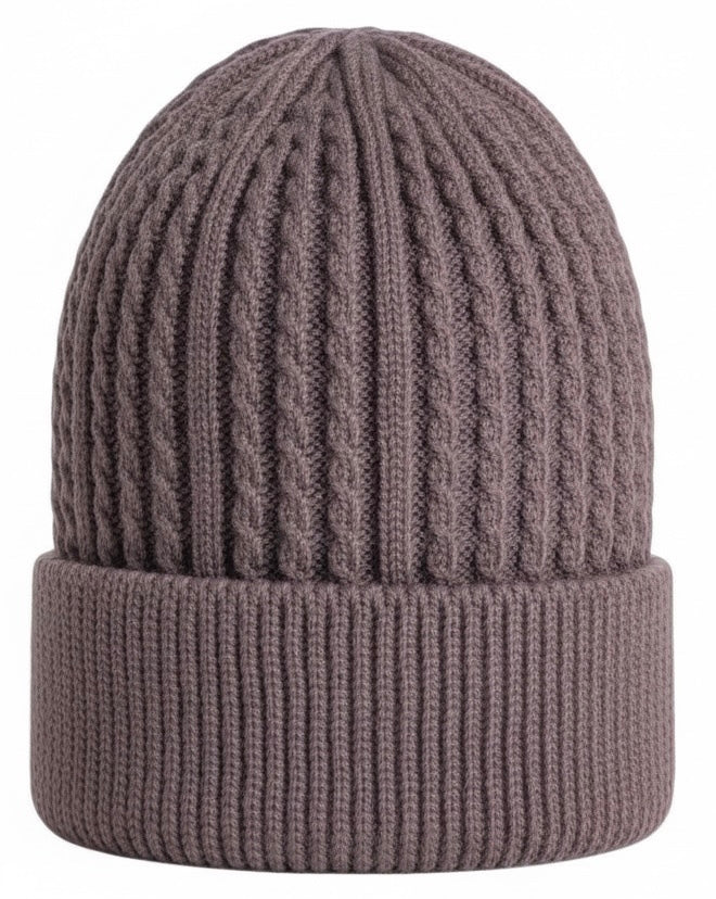 Men Wool Knitted Thermal Insulated Cold Winter Beanie hat 3.4 TOG – One Size Fit Most.
