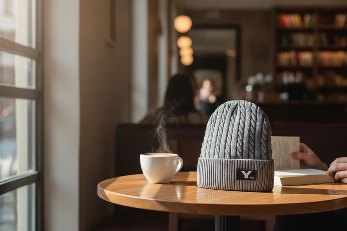Men's Wool Knitted Thermal Insulated Cold Winter Beanie hat 3.4 TOG – One Size Fits Most.