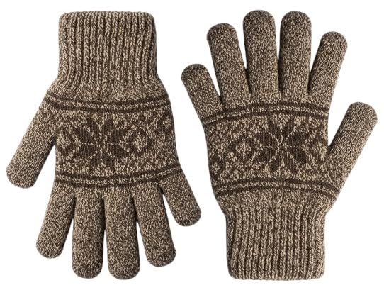 2 Pack Men's Cold Winter Weather heated Knitted Thermal Gloves, 3.2 TOG.