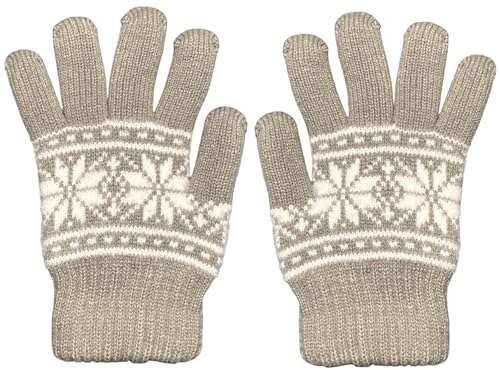 Winter Thermal Knitted Gloves for Women, 2 Pairs, 3.2 TOG Rating, Lining Warm Gloves for Cold Winter, Hand Protection.