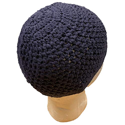 100% Cotton Knitted Stretchy Crochet Muslim Beanie Skull Caps for Men - One Size Fit Most.