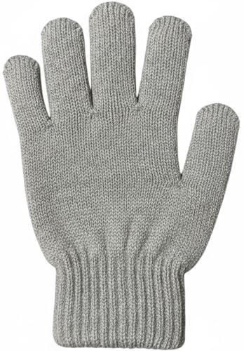 Winter Thermal Knitted Gloves for Women, 2 Pairs, 3.2 TOG Rating, Lining Warm Gloves for Cold Winter, Hand Protection. (Light Grey)