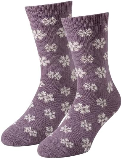 2 Pack Snow Design Women's Heated Sox Socks Thick Thermal Socks Keeps Feet Warmer Longer 2.3 TOG Heat Rating Size: 9-11..