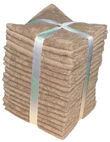 Washcloths, 18 Pack, 100% Ring-Spun Cotton Washcloths for Face, Body, and Hands. Design to Exfoliate. Extra Soft and Absorbent. Machine Washable. Size: 12 x 12 inches.