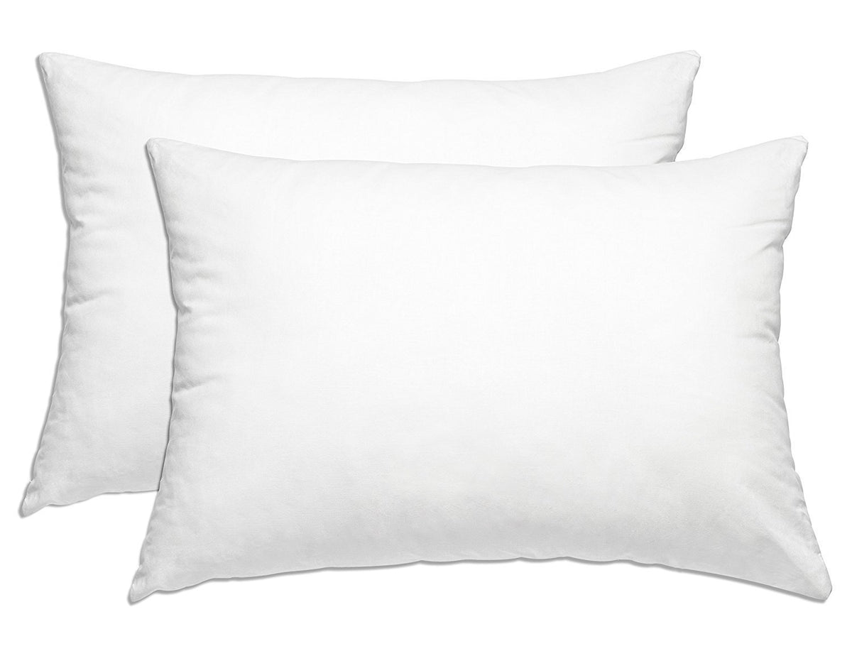 Set of 2, 100% Cotton Percale T-200 Anti Microbial Pillow Protector with Zipper.