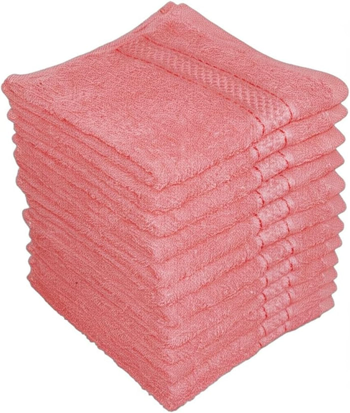 Washcloths, 12 Pack, 100% Cotton Wash Cloths for Body and Face, Design to exfoliate Your Hands, Extra Soft and Absorbent Machine Washable Size: 12 x 12 Inch. (Grey)