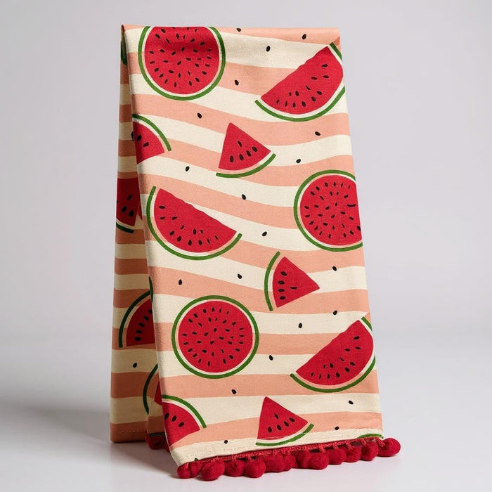 Watermelon Pom-Pom cotton soft and absorbent kitchen towels Size: 16 x 28 inches for Wedding, Baby Shower, Home Décor, housewarming gift.