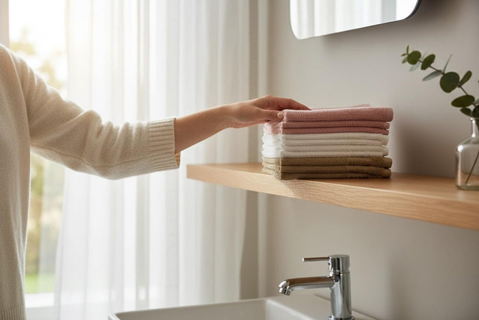 Washcloths, 12 Pack, 100% Ring Spun Cotton Wash Cloths for Body and Face, Design to exfoliate Your Hands, Extra Soft and Absorbent Machine Washable Size: 12 x 12 Inch.