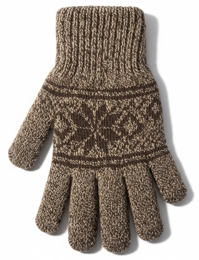 2 Pack Men's Cold Winter Weather heated Knitted Thermal Gloves, 3.2 TOG.