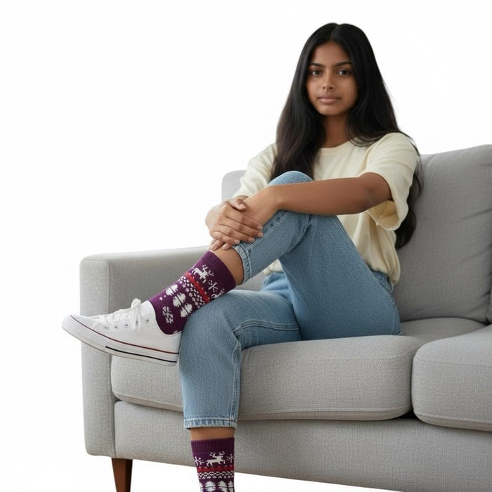 4 Pack Women's Heated Sox Socks Thick Thermal Socks Keeps Feet Warmer Longer 2.3 TOG heat rating Size: 9-11..