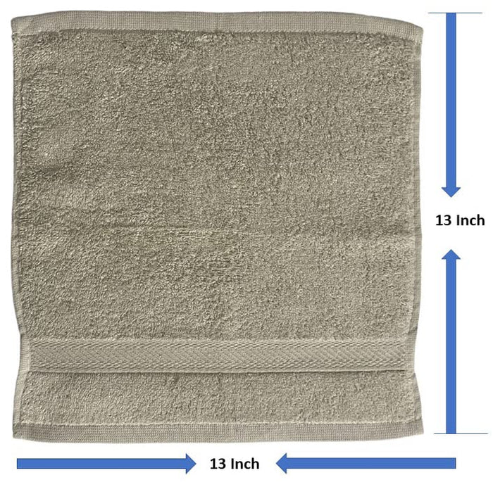 Super Soft 570 GSM Luxury Cotton Face Towel/Washcloths Set of 6, 100% Cotton Zero Twist Ring-Spun Heavyweight, Super Absorbent Wash Cloths – Designed for Exfoliation, Comfort, and Durability.