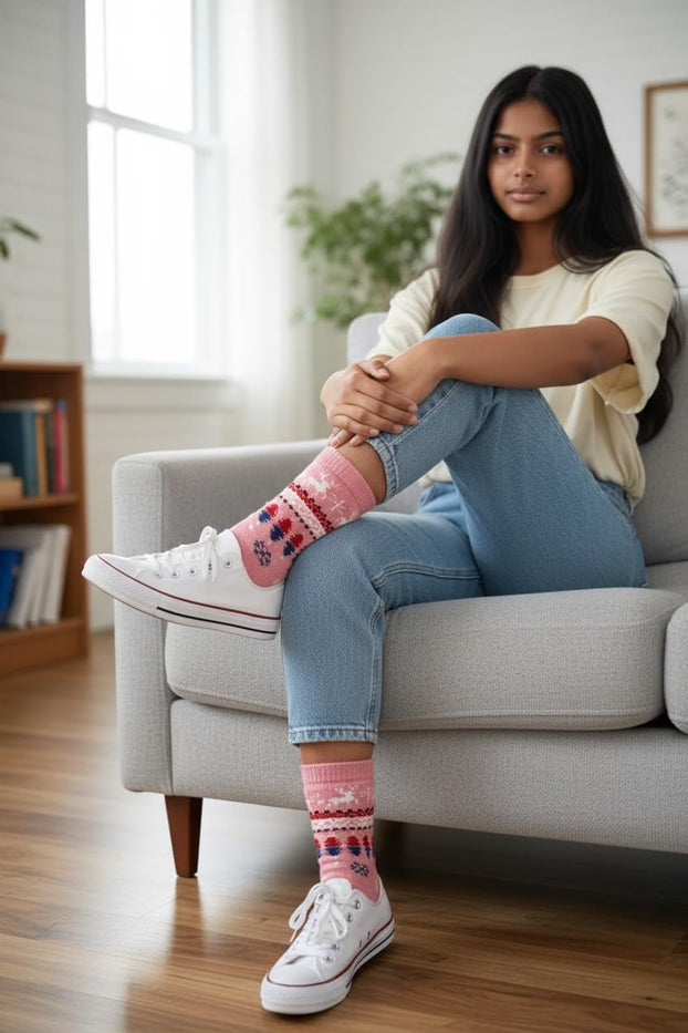 4 Pack Women's Heated Sox Socks Thick Thermal Socks Keeps Feet Warmer Longer 2.3 TOG heat rating Size: 9-11..