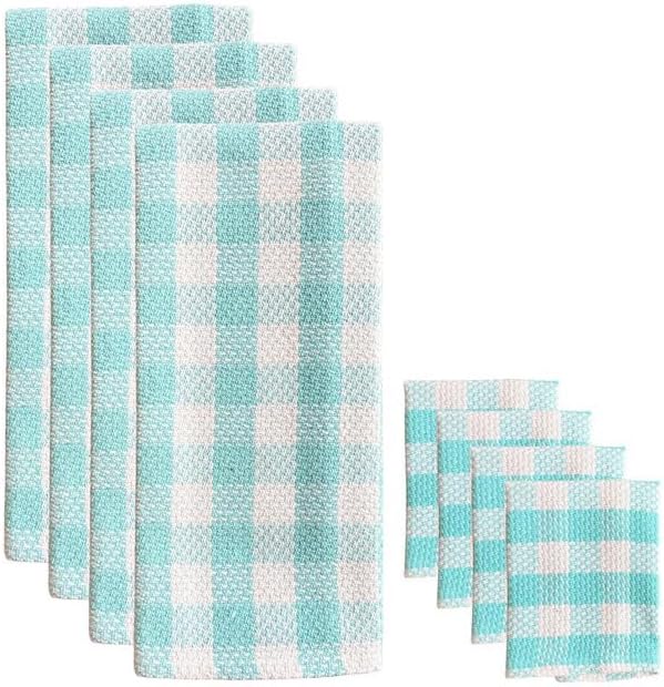 100% Cotton Buffalo Plaid Kitchen Towels, Dish Towels for Drying Dishes, Ultra Absorbent Quick Dry Hand Towels for Kitchen