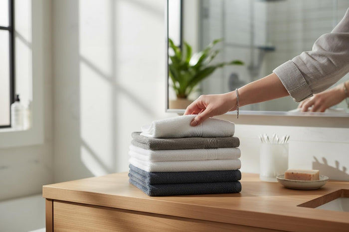 Washcloths, 12 Pack, 100% Ring Spun Cotton Wash Cloths for Body and Face, Design to exfoliate Your Hands, Extra Soft and Absorbent Machine Washable Size: 12 x 12 Inch.