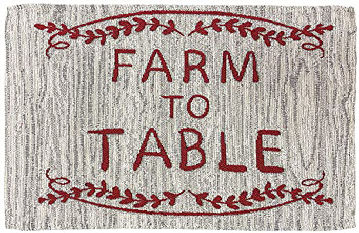 Set of 4, Farm Fresh Design Sentiment Farm to Table Tapestry placemats for Dining Table Size: 13” x 19”.