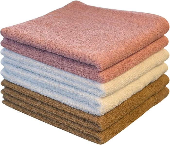 Washcloths, 12 Pack, 100% Ring Spun Cotton Wash Cloths for Body and Face, Design to exfoliate Your Hands, Extra Soft and Absorbent Machine Washable Size: 12 x 12 Inch.