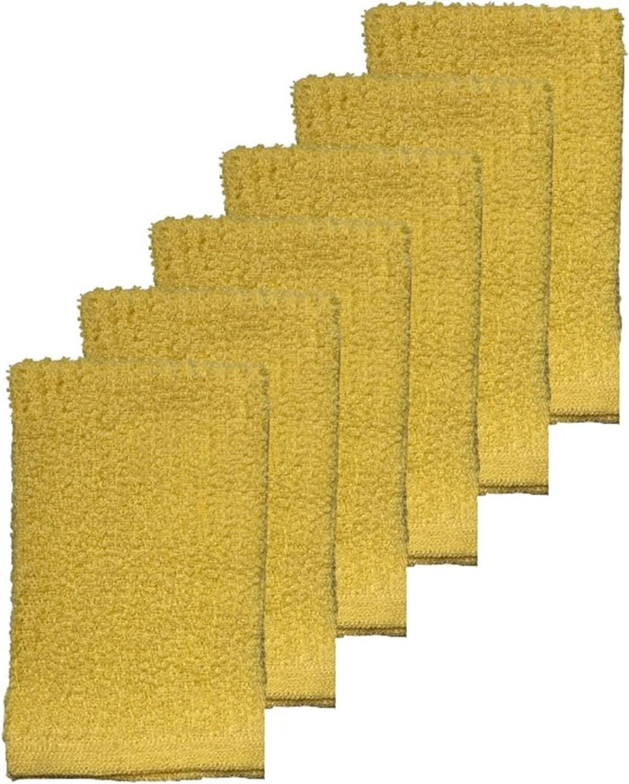 Dish Cloths 100% Cotton Terry Dishcloths for Washing Dishes, Set of 6 Quick Dry, Highly Absorbent, 12 x 12 Inch.