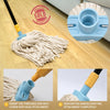 Wet Mop Replacement Head, Heavy Duty Cotton Blend, Screw-On Refills with Plastic Socket, Cut-End, for Home or Business,