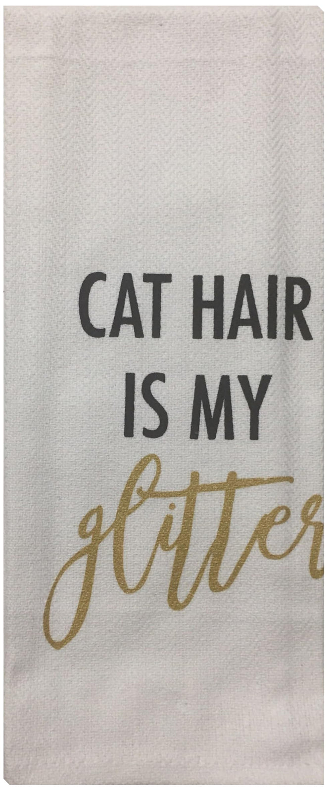 Cat Hair is My Gift, Dog Lovers Design Flour Sack Kitchen Towels Size: 16 X 28 Inch.