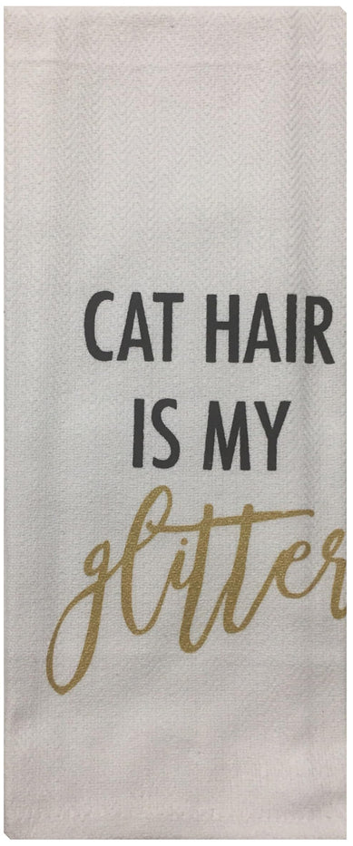 Cat Hair is My Gift, Dog Lovers Design Flour Sack Kitchen Towels Size: 16 X 28 Inch.