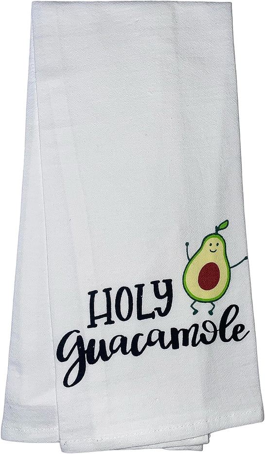 Set of 5, 100% Cotton Funny Cute Saying Flour Sack Kitchen Towels / Dish Towels for Wedding, Baby Shower, Home Decor, Housewarming, Other Occasions Size: 16 X 28 Inch.