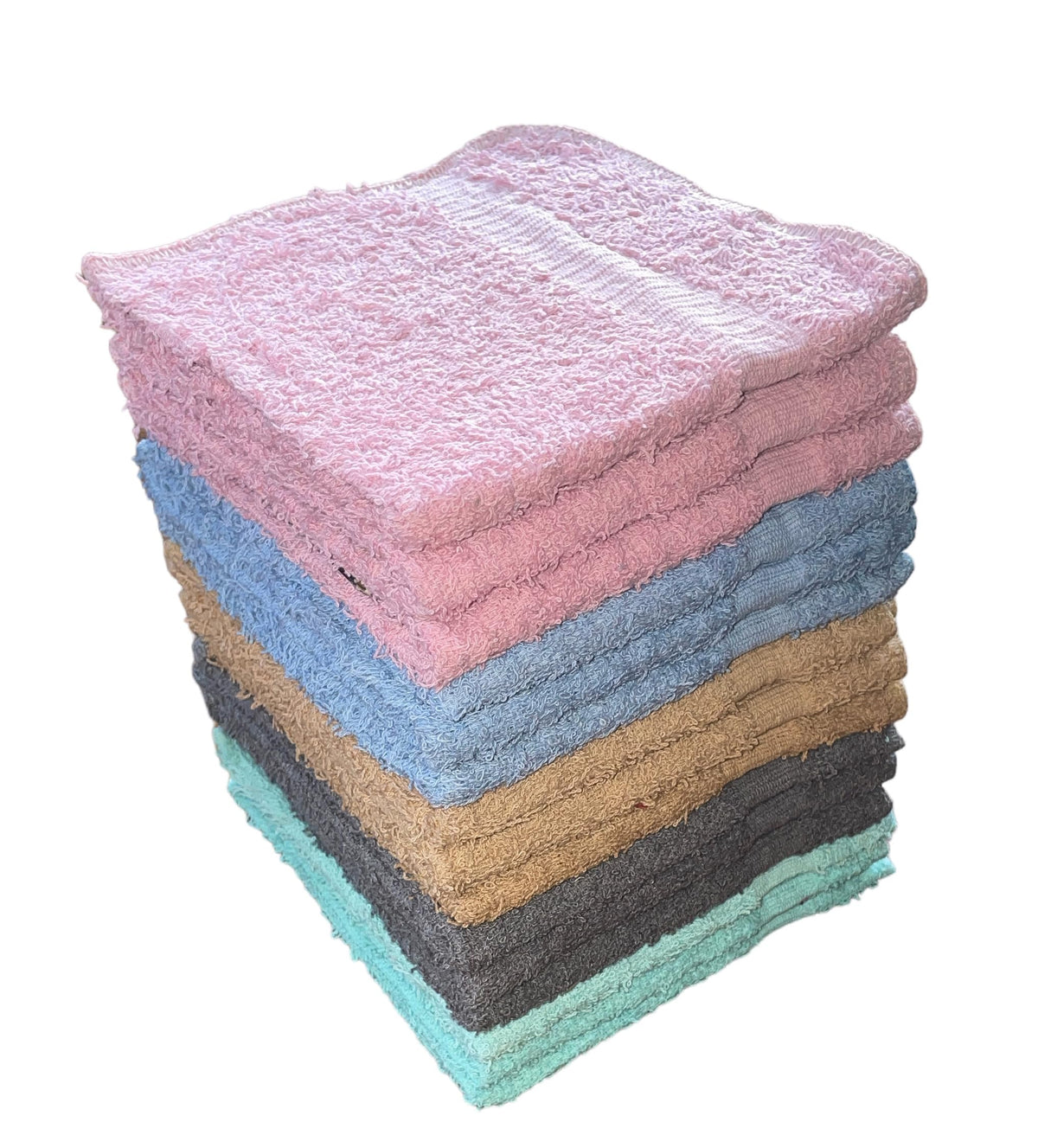 15 Pack, 100% Cotton Wash Cloth, Wash rags Pack, Extra Soft, Highly Absorbent, Machine Washable Size 12 X 12 inch, Assorted Colors - Color May Very.